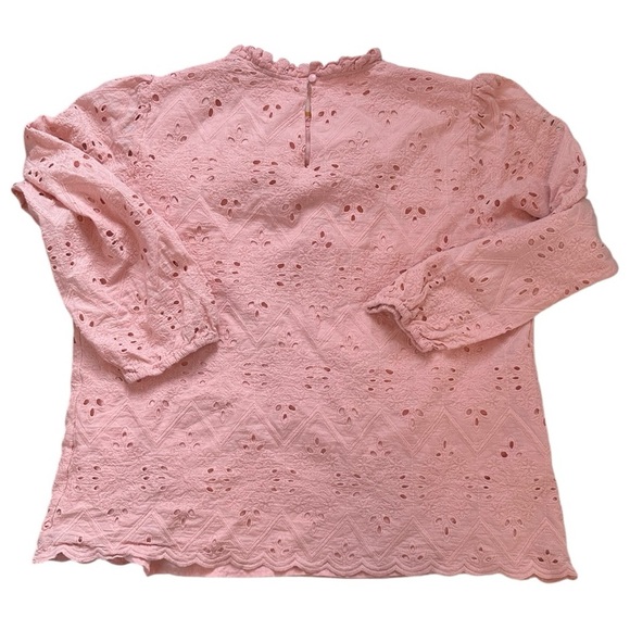 PrettyGarden Dressy Casual Embroidered Long Puff Sleeve Eyelet Blouse, sz XXL - Picture 3 of 9